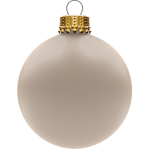 Petite boule de Noël 57 mm, couronne dorée, mate, Image 1