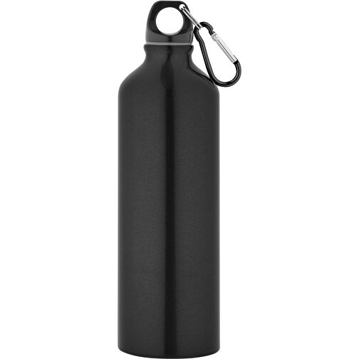 SIDEROT. Aluminium-Sportflasche Mit Karabiner 750 Ml , schwarz, 1,00cm (Höhe), Bild 1