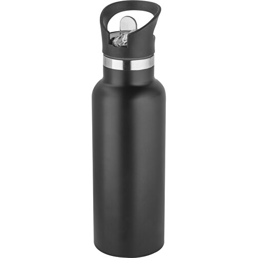 NORTON. Edelstahlflasche Mit PP-Verschluss 570 Ml , schwarz, Edelstahl und PP, 1,00cm (Höhe), Bild 1