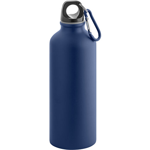 COLLINA. Aluminiumflasche Mit Karabiner 550 Ml , dunkelblau, Aluminium, 1,00cm (Höhe), Bild 1