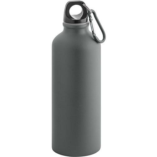 COLLINA. Aluminiumflasche Mit Karabiner 550 Ml , dunkelgrau, Aluminium, 1,00cm (Höhe), Bild 1
