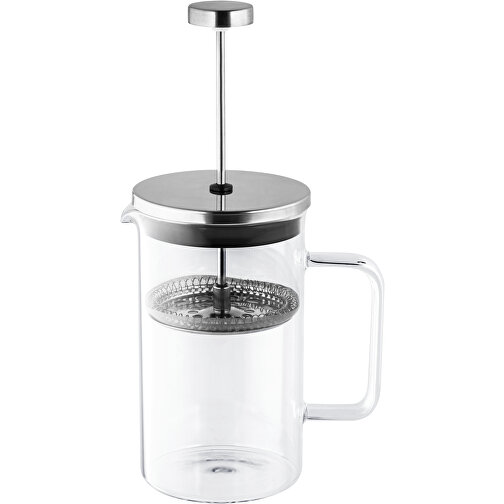 JENSON. Kaffeemaker Aus Borosilikatglas Und Edelstahl, 600 Ml , silber, Edelstahl,Borosilikatglas PP, 48,00cm (Höhe), Bild 3