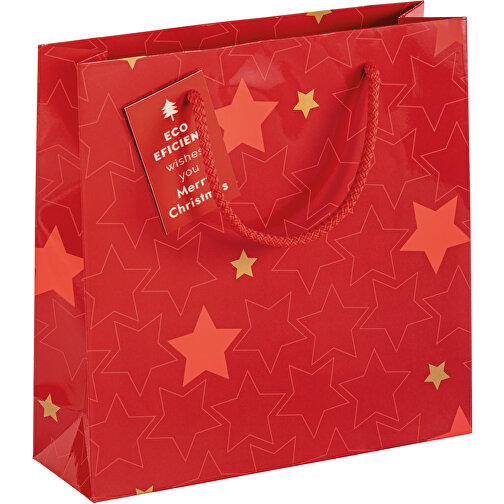 NARVIK. Tasche , rot, Bilderdruckpapier mit glänzender Plastifizierung: 170 g/m², 57,00cm (Höhe), Bild 3