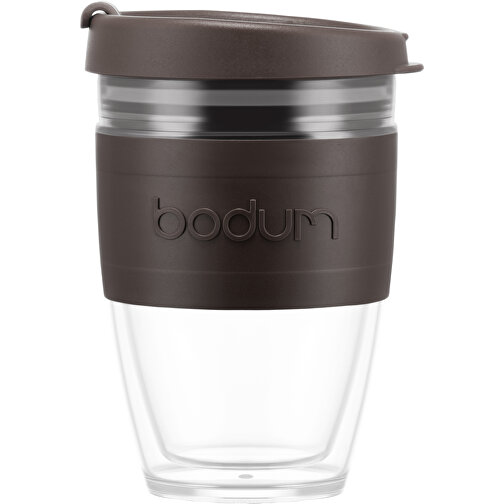 JOYCUP DOUBLE 250. Reisebecher 250ml , dunkelbraun, Kunststoff, , Bild 1