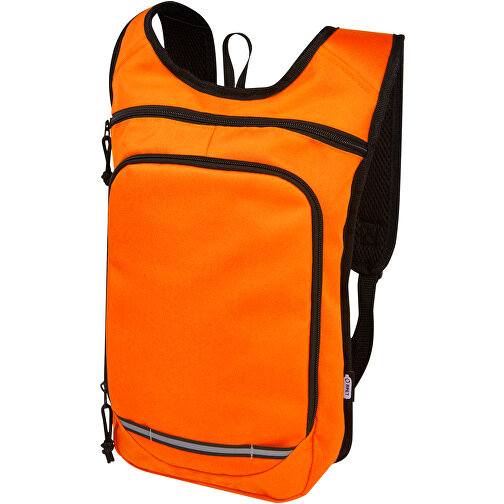 Trails GRS RPET Outdoor Rucksack 6,5 L , orange, GRS zertifiziertes recyceltes Polyester, 22,00cm x 36,00cm x 8,50cm (Länge x Höhe x Breite), Bild 1