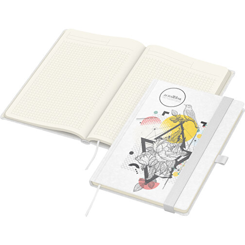 Notizbuch Match-Book Creme Beseller A4 Natura Individuell, Weiß , weiß, 29,70cm x 21,00cm (Länge x Breite), Bild 1