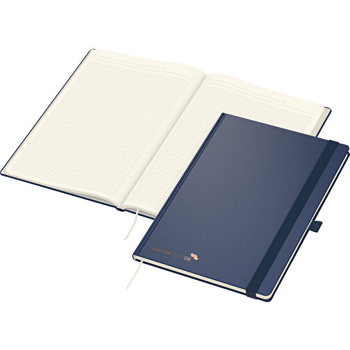 Cuaderno Vision-Book Creme bestseller A4, azul oscuro incl. gofrado cobre, Imagen 1