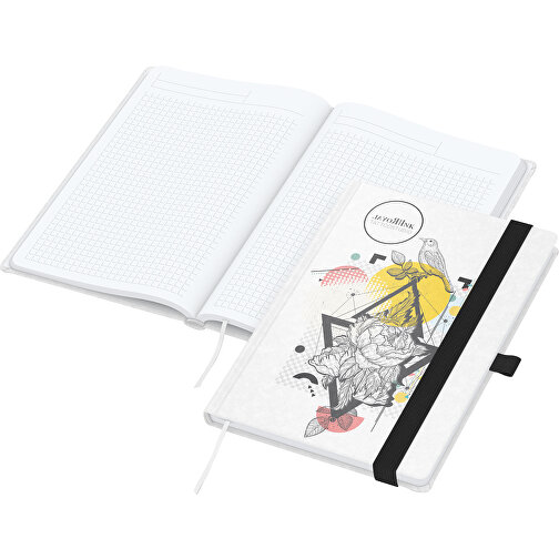 Cuaderno Match-Book Bestseller blanco A4, Natura individual, negro, Imagen 1