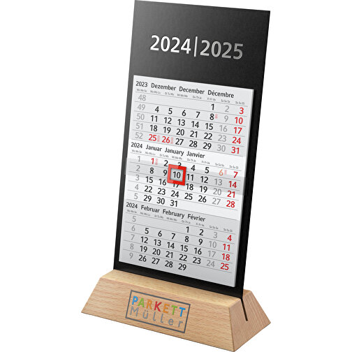 Tisch-Aufstellkalender Desktop 3 Wood Bestseller , hellgrau, rot, 21,50cm x 12,50cm (Länge x Breite), Bild 1