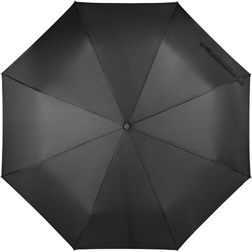 CIMONE. Faltbarer Regenschirm Aus RPET Mit PP-Griff , schwarz, rPET. 190T pongee. PP, 1,00cm (Höhe), Bild 3