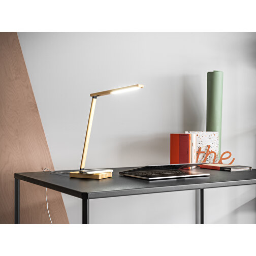 Lampe bureau et chargeur sans fil en bambou - 10W - NEAT LIGHT