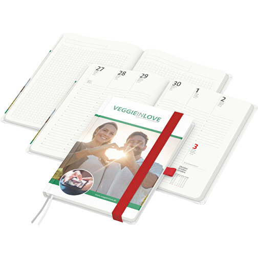Kalendarz ksiazkowy Match-Hybrid zielony+niebieski A5, czerwony, Obraz 1