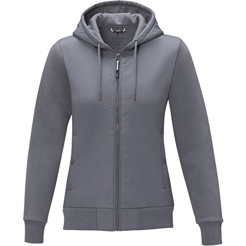 Darnell Hybridjacke Für Damen , stahlgrau, Dull cire 380T Woven 100% Nylon, 38 g/m2, Contrast fabric, Strick 60% Baumwolle, 40% Polyester, 345 g/m2, M, , Bild 3