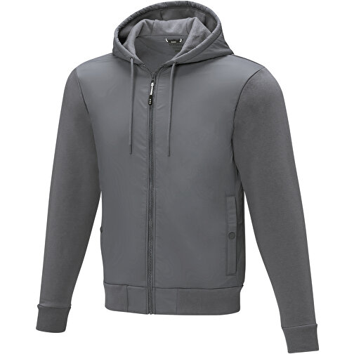 Darnell Hybridjacke Für Herren , stahlgrau, Dull cire 380T Woven 100% Nylon, 38 g/m2, Contrast fabric, Strick 60% Baumwolle, 40% Polyester, 345 g/m2, M, , Bild 1