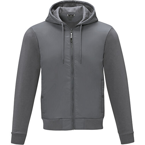 Darnell Hybridjacke Für Herren , stahlgrau, Dull cire 380T Woven 100% Nylon, 38 g/m2, Contrast fabric, Strick 60% Baumwolle, 40% Polyester, 345 g/m2, XS, , Bild 3