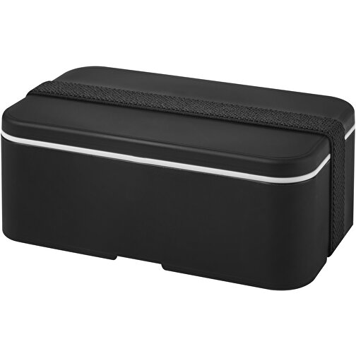 MIYO Lunchbox , schwarz / schwarz, PP Kunststoff, 18,00cm x 6,00cm x 11,00cm (Länge x Höhe x Breite), Bild 1