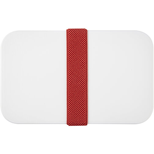 MIYO Doppel-Lunchbox , weiss / weiss / rot, PP Kunststoff, 18,00cm x 11,30cm x 11,00cm (Länge x Höhe x Breite), Bild 6