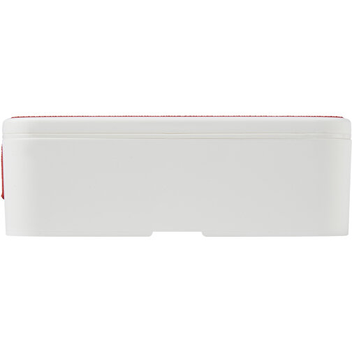 MIYO Lunchbox , weiß / rot, PP Kunststoff, 18,00cm x 6,00cm x 11,00cm (Länge x Höhe x Breite), Bild 3
