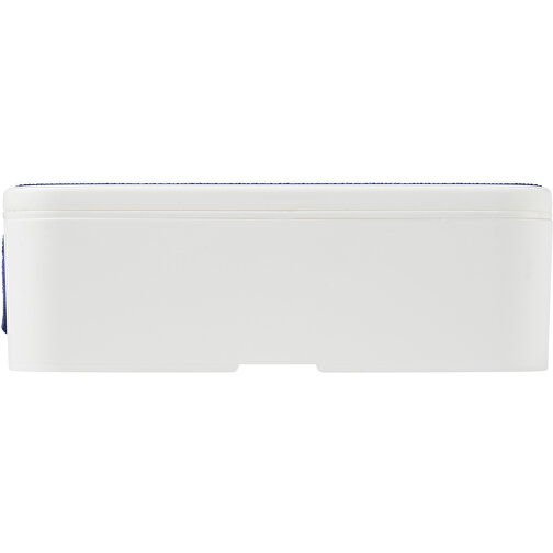 MIYO Lunchbox , weiß / blau, PP Kunststoff, 18,00cm x 6,00cm x 11,00cm (Länge x Höhe x Breite), Bild 3