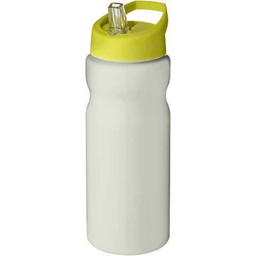 H2O Active® Eco Base 650 Ml Sportflasche Mit Ausgussdeckel , elfenbeinweiß / limone, PCR Kunststoff, 72% PP Kunststoff, 17% SAN Kunststoff, 11% PE Kunststoff, 21,80cm (Höhe), Bild 1
