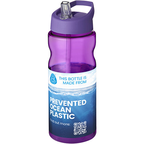 H2O Active® Eco Base 650 Ml Sportflasche Mit Ausgussdeckel , lila, PCR Kunststoff, 72% PP Kunststoff, 17% SAN Kunststoff, 11% PE Kunststoff, 21,80cm (Höhe), Bild 2