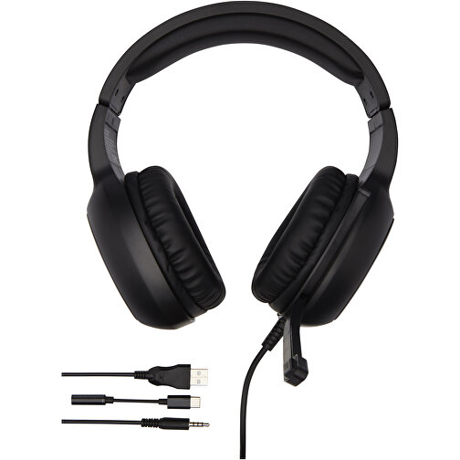 Gleam Gaming-Kopfhörer , schwarz, ABS Kunststoff, 18,00cm x 5,20cm x 17,00cm (Länge x Höhe x Breite), Bild 4