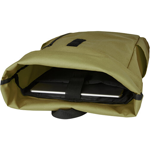 Byron plecak na laptopa 15,6 cala z tworzywa RPET z certyfikatem GRS z zawijanym zamknięciem, 18 l, Obraz 7