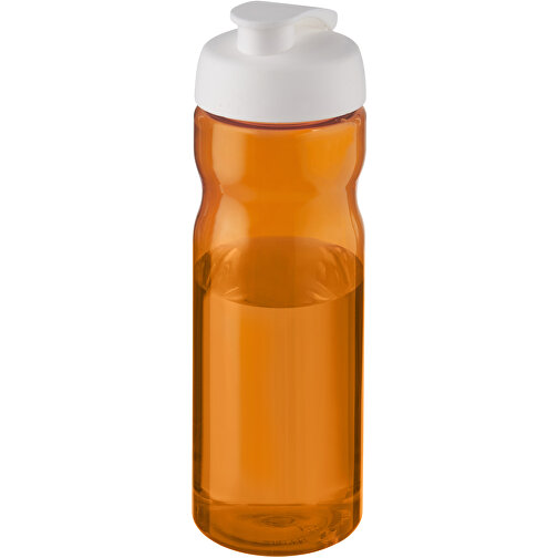 H2O Active® Eco Base 650 Ml Sportflasche Mit Klappdeckel , orange / weiss, PCR Kunststoff, PP Kunststoff, 22,10cm (Höhe), Bild 1