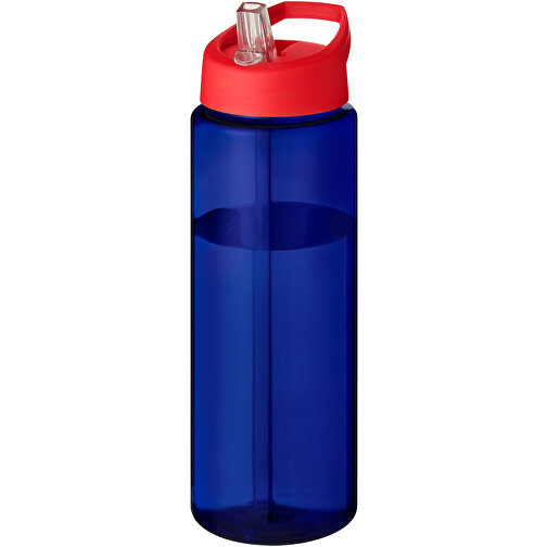 H2O Active® Eco Vibe 850 Ml Sportflasche Mit Ausgussdeckel , blau / rot, PCR Kunststoff, 72% PP Kunststoff, 17% SAN Kunststoff, 11% PE Kunststoff, 24,20cm (Höhe), Bild 1