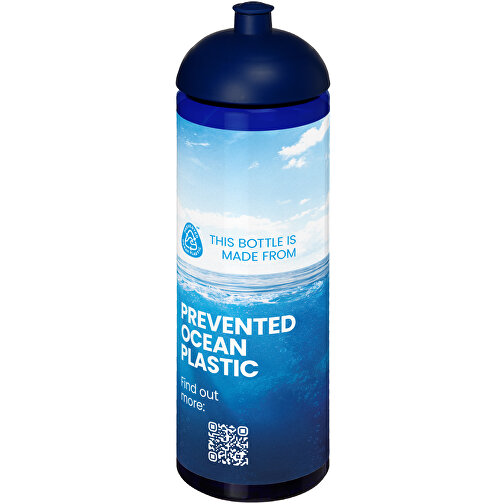 H2O Active® Eco Vibe 850 Ml Sportflasche Mit Stülpdeckel , blau / blau, PCR Kunststoff, 90% PP Kunststoff, 10% TPE Kunststoff, 24,60cm (Höhe), Bild 2