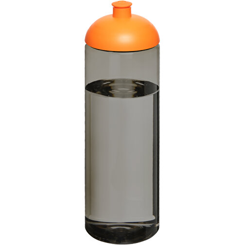 H2O Active® Eco Vibe 850 Ml Sportflasche Mit Stülpdeckel , kohle / orange, PCR Kunststoff, 90% PP Kunststoff, 10% TPE Kunststoff, 24,60cm (Höhe), Bild 1