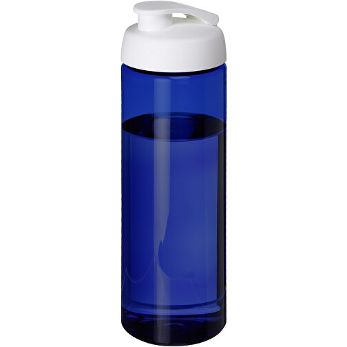H2O Active® Eco Vibe 850 Ml Sportflasche Mit Klappdeckel , blau / weiß, PCR Kunststoff, PP Kunststoff, 24,40cm (Höhe), Bild 1