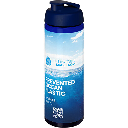 H2O Active® Eco Vibe 850 Ml Sportflasche Mit Klappdeckel , blau / blau, PCR Kunststoff, PP Kunststoff, 24,40cm (Höhe), Bild 2