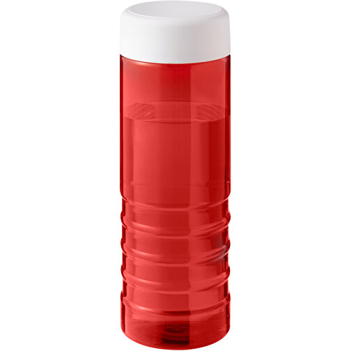 H2O Active® Eco Treble 750 Ml Sportflasche Mit Drehdeckel , rot / weiss, PCR Kunststoff, PP Kunststoff, 21,60cm (Höhe), Bild 1