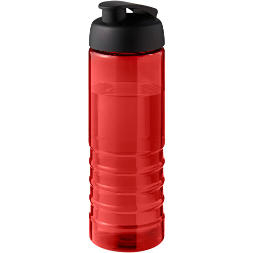 H2O Active® Eco Treble 750 Ml Sportflasche Mit Stülpdeckel , rot / schwarz, PCR Kunststoff, PP Kunststoff, 23,10cm (Höhe), Bild 1