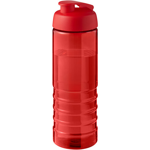 H2O Active® Eco Treble 750 Ml Sportflasche Mit Stülpdeckel , rot / rot, PCR Kunststoff, PP Kunststoff, 23,10cm (Höhe), Bild 1