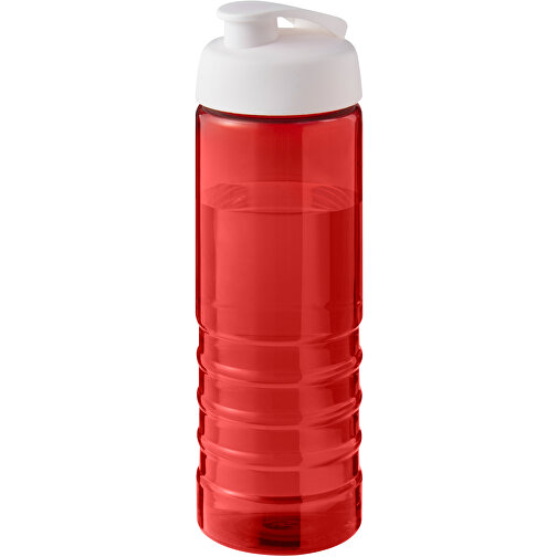 H2O Active® Eco Treble 750 Ml Sportflasche Mit Stülpdeckel , rot / weiß, PCR Kunststoff, PP Kunststoff, 23,10cm (Höhe), Bild 1