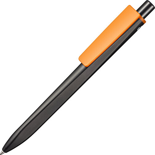 Kugelschreiber RIDGE SCHWARZ RECYCLED , Ritter-Pen, schwarz recycled/orange recycled, ABS-Kunststoff, 141,00cm (Länge), Bild 2