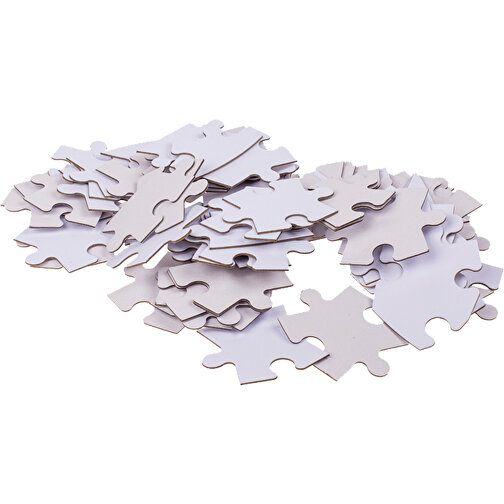 Herz-Puzzle Weiß Zum Beschriften, 80-teilig , , 24,00cm x 5,50cm x 17,00cm (Länge x Höhe x Breite), Bild 3
