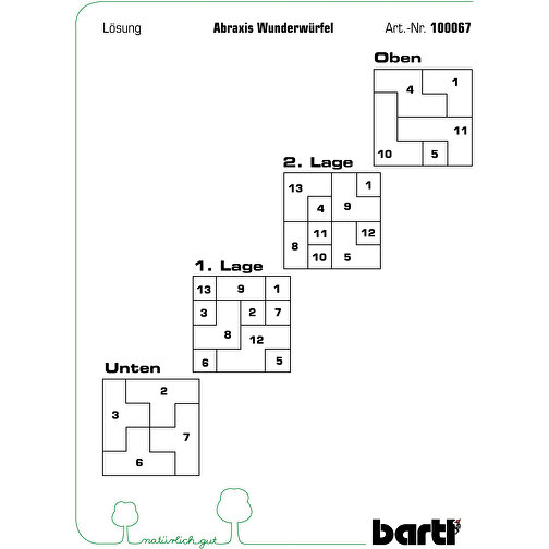 Abraxis Gelb, 3D-Würfelpuzzle , , 7,50cm x 7,50cm x 7,50cm (Länge x Höhe x Breite), Bild 3