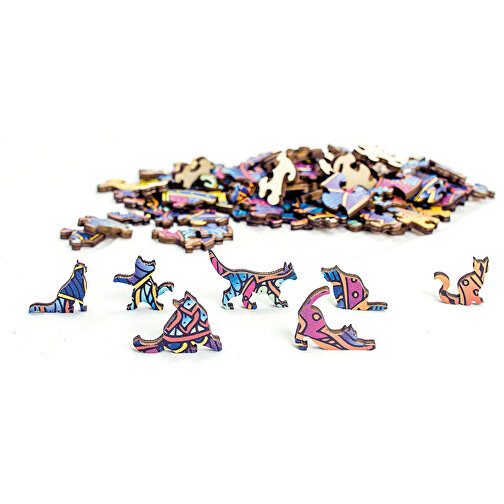 Rainbow Wooden Puzzle Cat (Chat) 99pcs., Image 4
