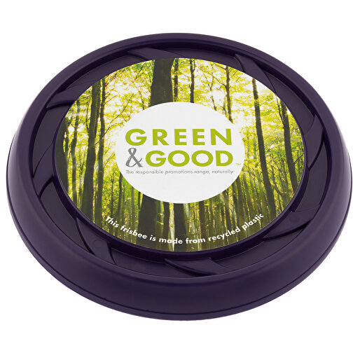 Frisbee Mit Digitaldruck - Recycelt , Green&Good, violet, recycelter Kunststoff, 2,40cm (Höhe), Bild 1