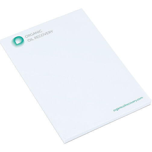 Schreibblock A5 - Recycelt , Green&Good, weiß, recyceltes Papier, 0,50cm x 21,00cm x 14,80cm (Länge x Höhe x Breite), Bild 1