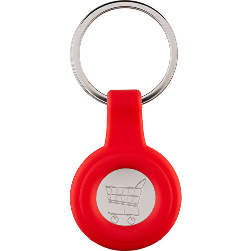 Schlüsselanhänger RE98-PORTOLA , Re98, silber / rot, Metall, Silikon, 5,30cm x 0,80cm x 3,60cm (Länge x Höhe x Breite), Bild 9