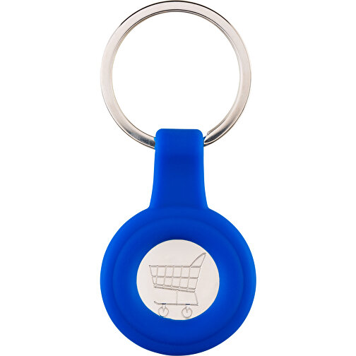 Schlüsselanhänger RE98-PORTOLA , Re98, blau / silber, Metall, Silikon, 5,30cm x 0,80cm x 3,60cm (Länge x Höhe x Breite), Bild 4