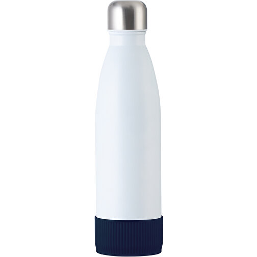 Thermoflasche RETUMBLER MyTOULON , Retumbler, weiß / dunkelblau, Edelstahl, Kunststoff, Silikon, 4,30cm x 26,00cm x 7,00cm (Länge x Höhe x Breite), Bild 1