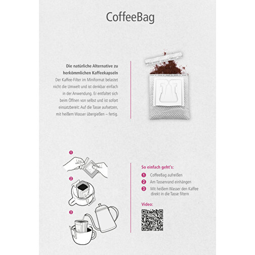CoffeeBag - Gourmet - Weiß , weiß, Papier, 12,00cm x 0,90cm x 10,00cm (Länge x Höhe x Breite), Bild 7