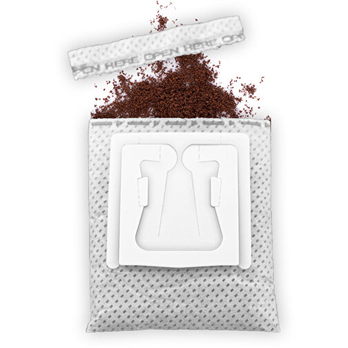 CoffeeBag - Gourmet - Weiß , weiß, Papier, 12,00cm x 0,90cm x 10,00cm (Länge x Höhe x Breite), Bild 8
