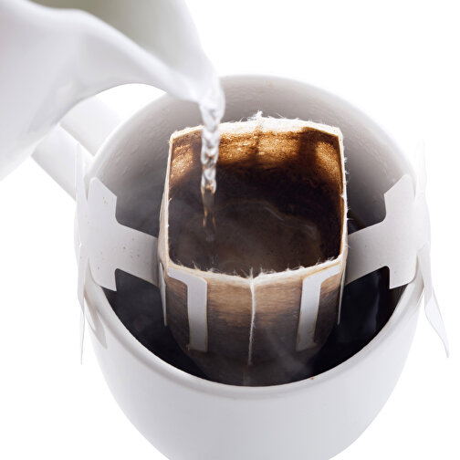 CoffeeBag - Barista - Weiss , weiss, Papier, 12,00cm x 0,90cm x 10,00cm (Länge x Höhe x Breite), Bild 9