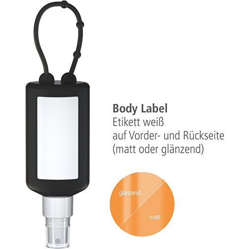Nettoyant pour Smartphone et Lieu de Travail, 50 ml Bumper noir, Body Label (R-PET), Image 3